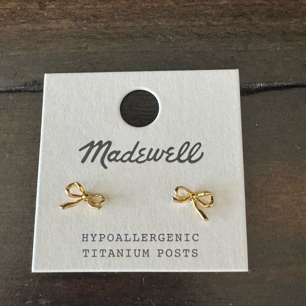 Madewell mini bow stud Earring